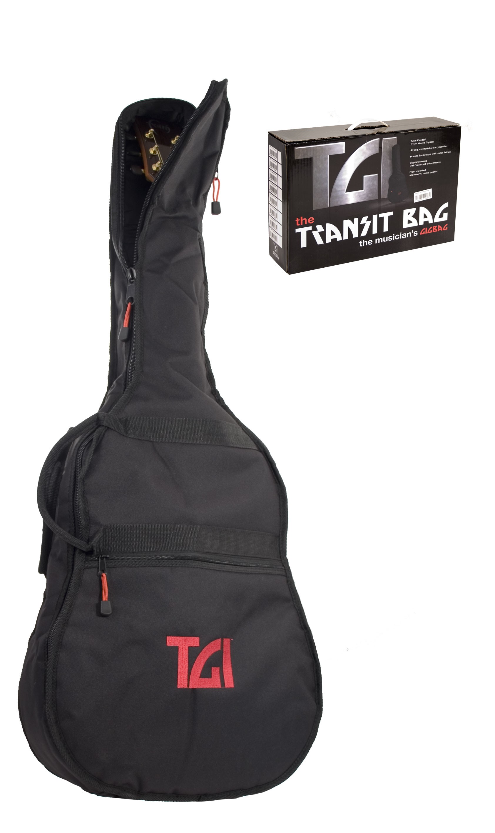 TGI Acoustic Bass Guitar Bag Transit Series Trax Music Store