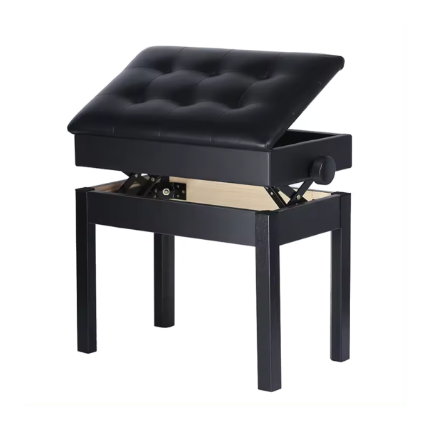 Trax Deluxe Adjustable Piano Stool Black