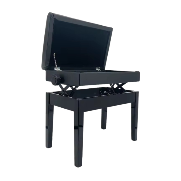 Trax Deluxe Adjustable Piano Stool Black