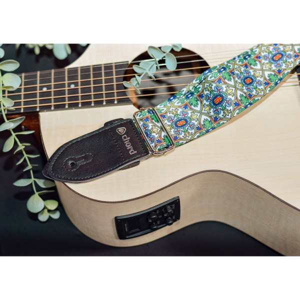 Chord Deluxe Printed Design Guitar Straps Multi Colour Floral