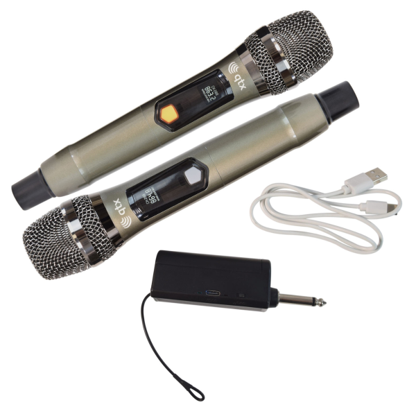 QTX J-MIC Dual UHF Handheld Microphone System