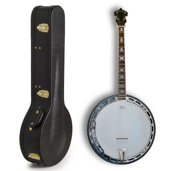 Koda FBJ74T Tenor Banjo 19 Fret 24 Brackets Geared Tuners w/Hardcase