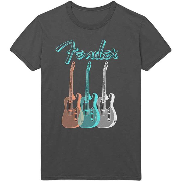 Fender Unisex T Shirt Triple Guitar XX Large