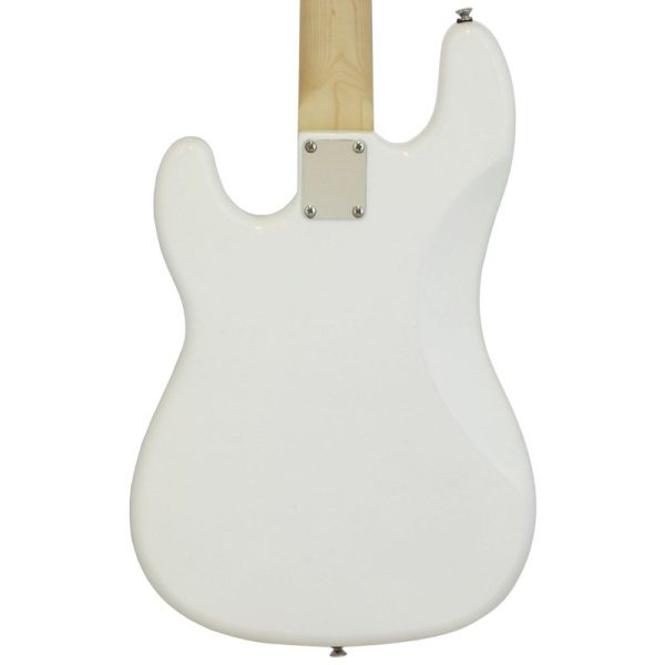 Aria STB P Bass Guitar White with Black Pickguard