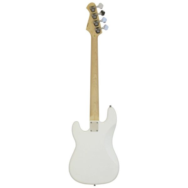 Aria STB P Bass Guitar White with Black Pickguard