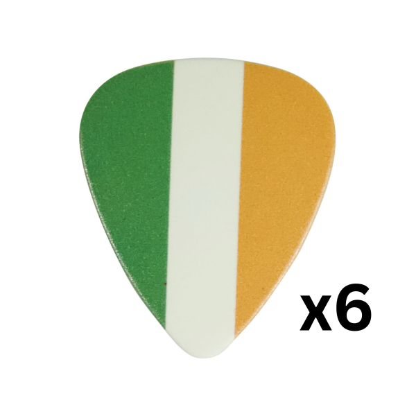 Tricolour Guitar Pick 6 Pack