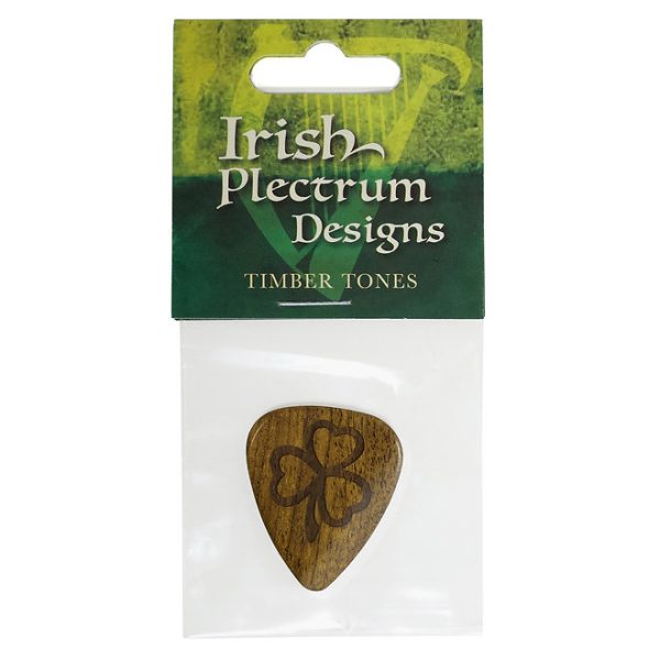 Lucky Irish Shamrock Wooden Plectrum