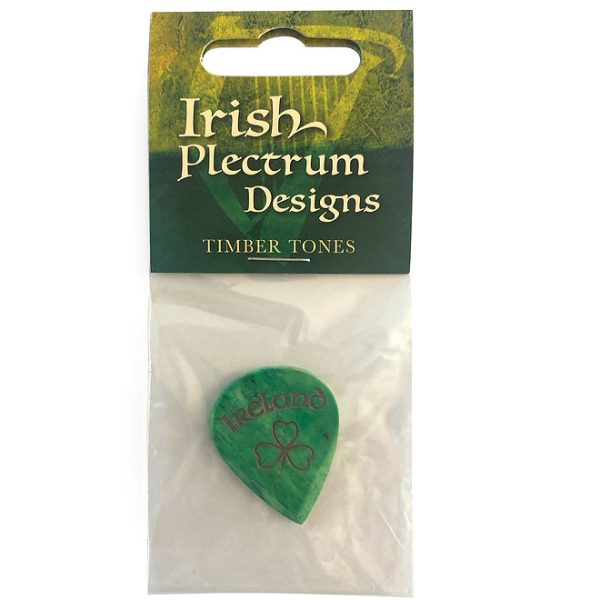 Ireland Shamrock Green Bone Guitar Pick