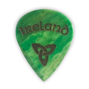 Ireland Trinity Knot Green Bone Guitar Pick