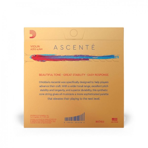 Daddario A310 Ascente Violin String Set 4/4 Medium Tension