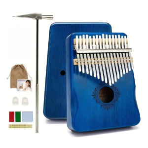 Trax Kalimba 17 Key Mahogany Blue