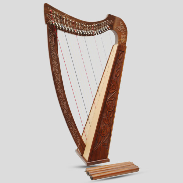 Heartland 22 String Boru Harp Rosewood