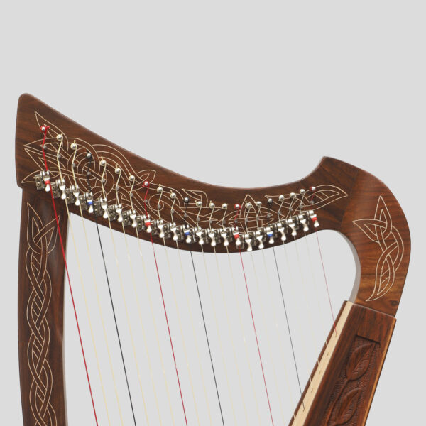 Heartland 22 String Boru Harp Rosewood