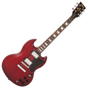 Vintage V69 Coaster Series Electric Guitar Cherry Red