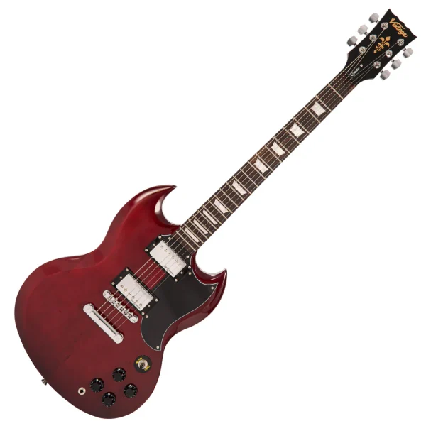 Vintage V69 Coaster Series Electric Guitar Cherry Red