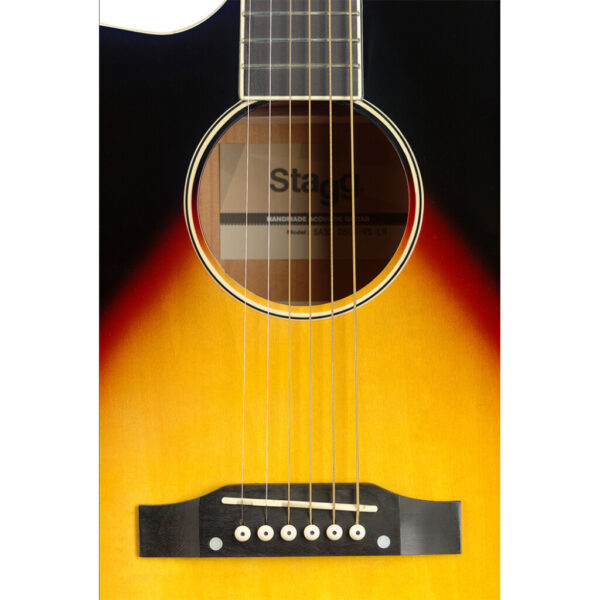 Stagg SA35 DSCE-VS LH Slope Shoulder Electro Acoustic Guitar Left Handed Sunburst