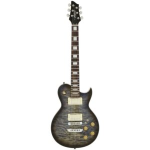 Aria PE480 Electric Guitar See Through Black Burst