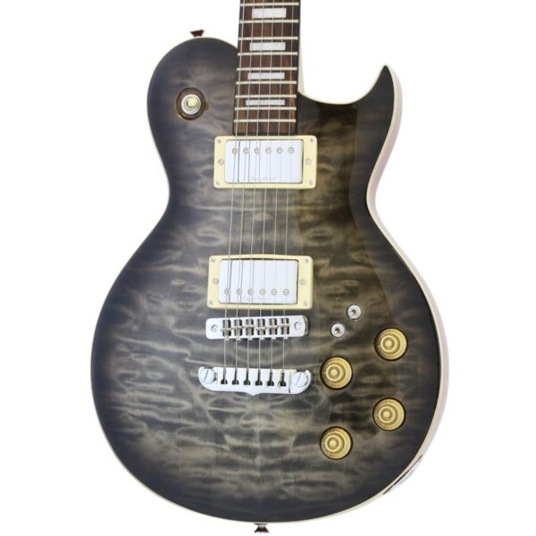 Aria PE480 Electric Guitar See Through Black Burst