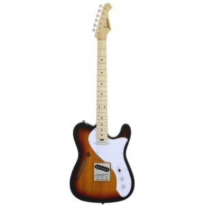 Aria TEG TL Electric Guitar Hollow Body 3 Tone Sunburst