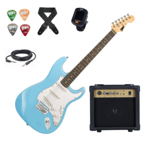 Trax ST1 Electric Guitar Pack Surf Blue