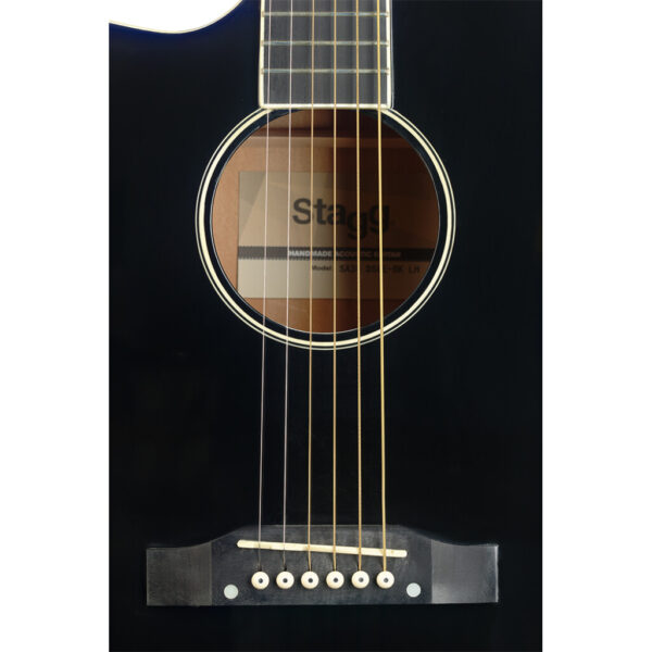 Stagg SA35 DSCE-BK LH Slope Shoulder Electro Acoustic Guitar Left Handed Black