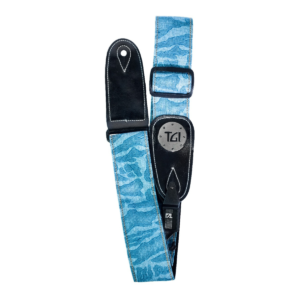 TGI TGS1306A Guitar Strap Woven Blue Camo Grey Buckle