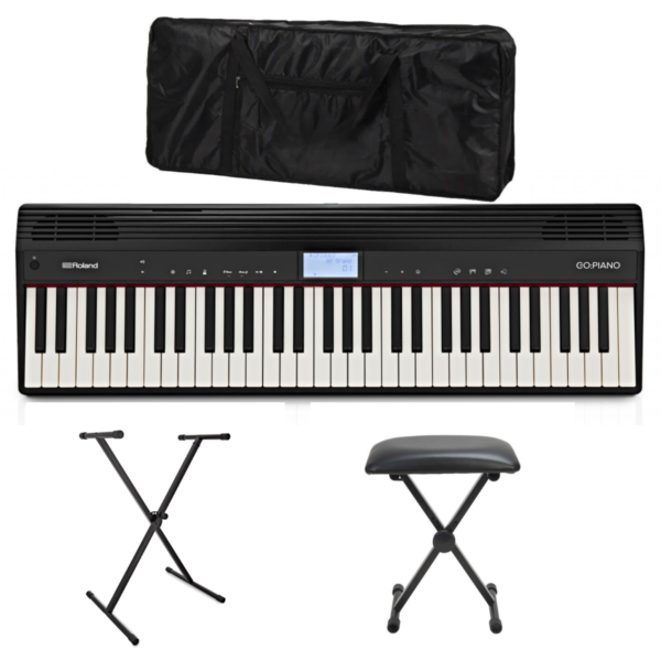 Roland Go Piano 61 Key Digital Piano Black Deluxe Bundle