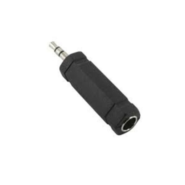 Trax 3.5mm Stereo Jack Plug to 6.3mm Stereo Jack Socket Adaptor